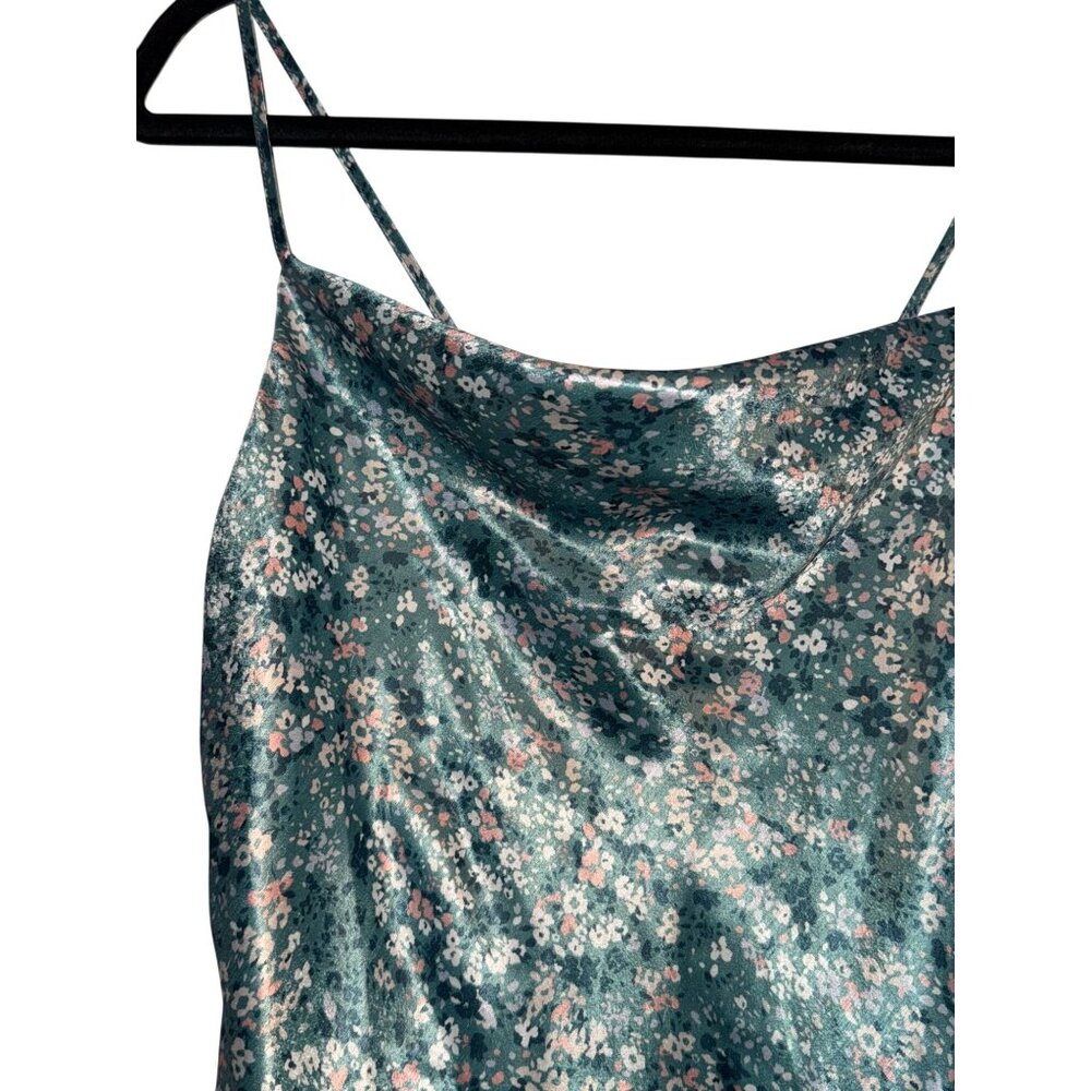 Lola Grace Sleeveless Floral Print Satin Slip Dress S - Picture 3 of 8